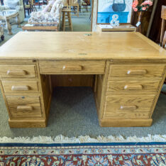 Vintage Oak Desk w/ Key
