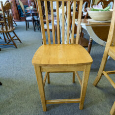 Wood Slat Back Counter Stool