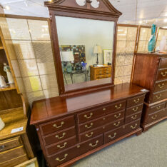 Cherry Dresser with Mirror