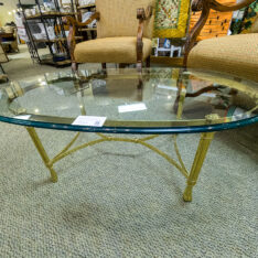 Gold Glass Top Coffee Table