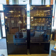 Black Lighted Two Door Cabinet