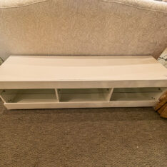 White Media Console w/Shelves
