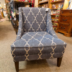 Upholstered Blue Accent Chair