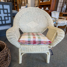 Butter Yellow Wicker Chair