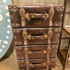 Leather Suitcase Chest