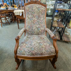 Carved Upholstered Rocker