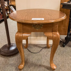 Oak Oval End Table